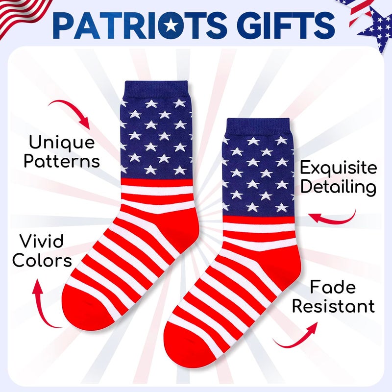 Happy Pop HAPPYPOP Patriots Gifts for Women - American Flag Republican Gifts for Women, 4th of July Socks, President Socks - Image 4